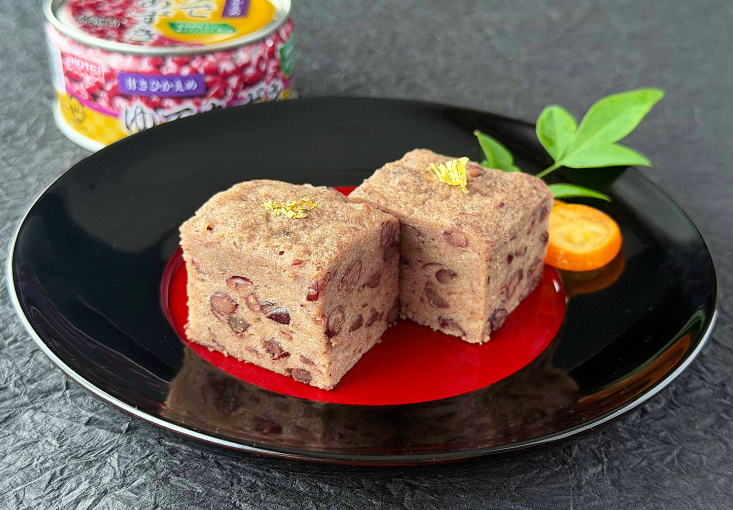 あずきの蒸しカステラ